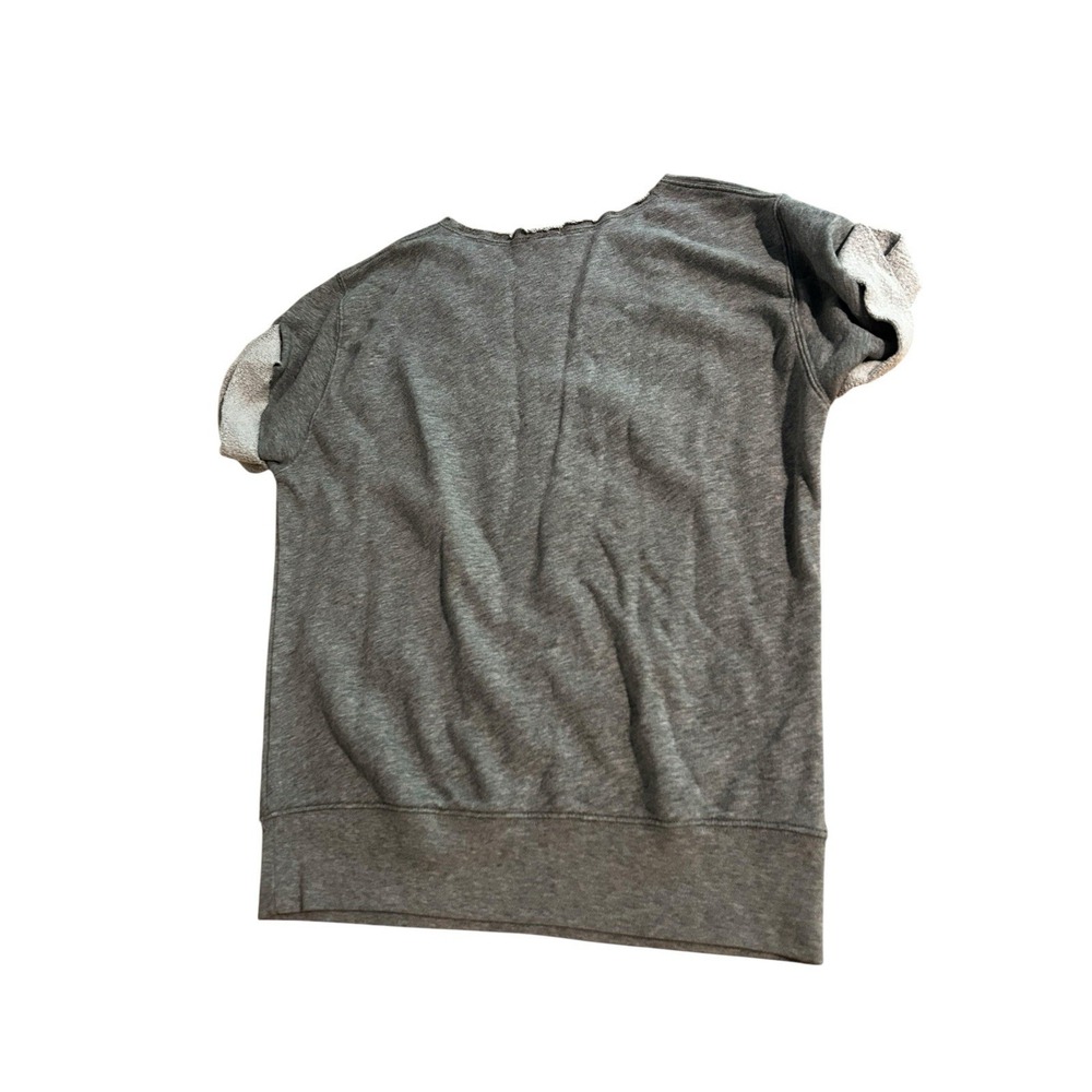 PINK by Victoria's Secret Love Pink Gray Graphic Sweatshirt Short Sleeve SZ S - Picture 6 of 7
